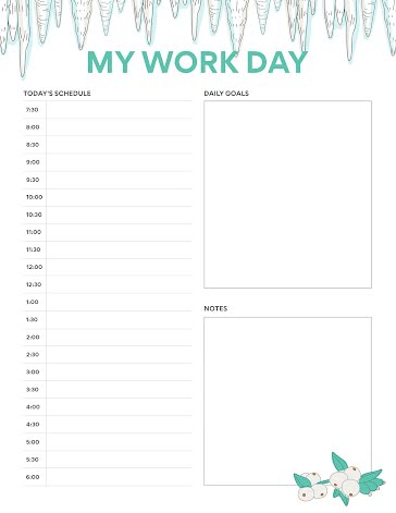 Detail Daily Activity Planner Template Nomer 15