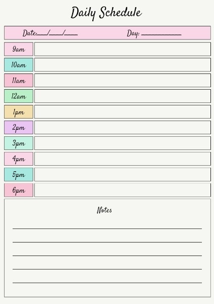Detail Daily Activity Planner Template Nomer 18