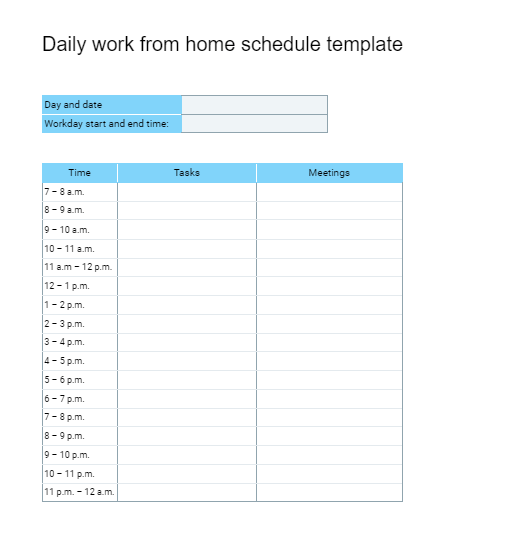 Detail Daily Activity Planner Template Nomer 26