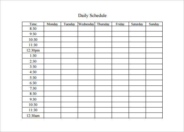 Detail Daily Activity Planner Template Nomer 49