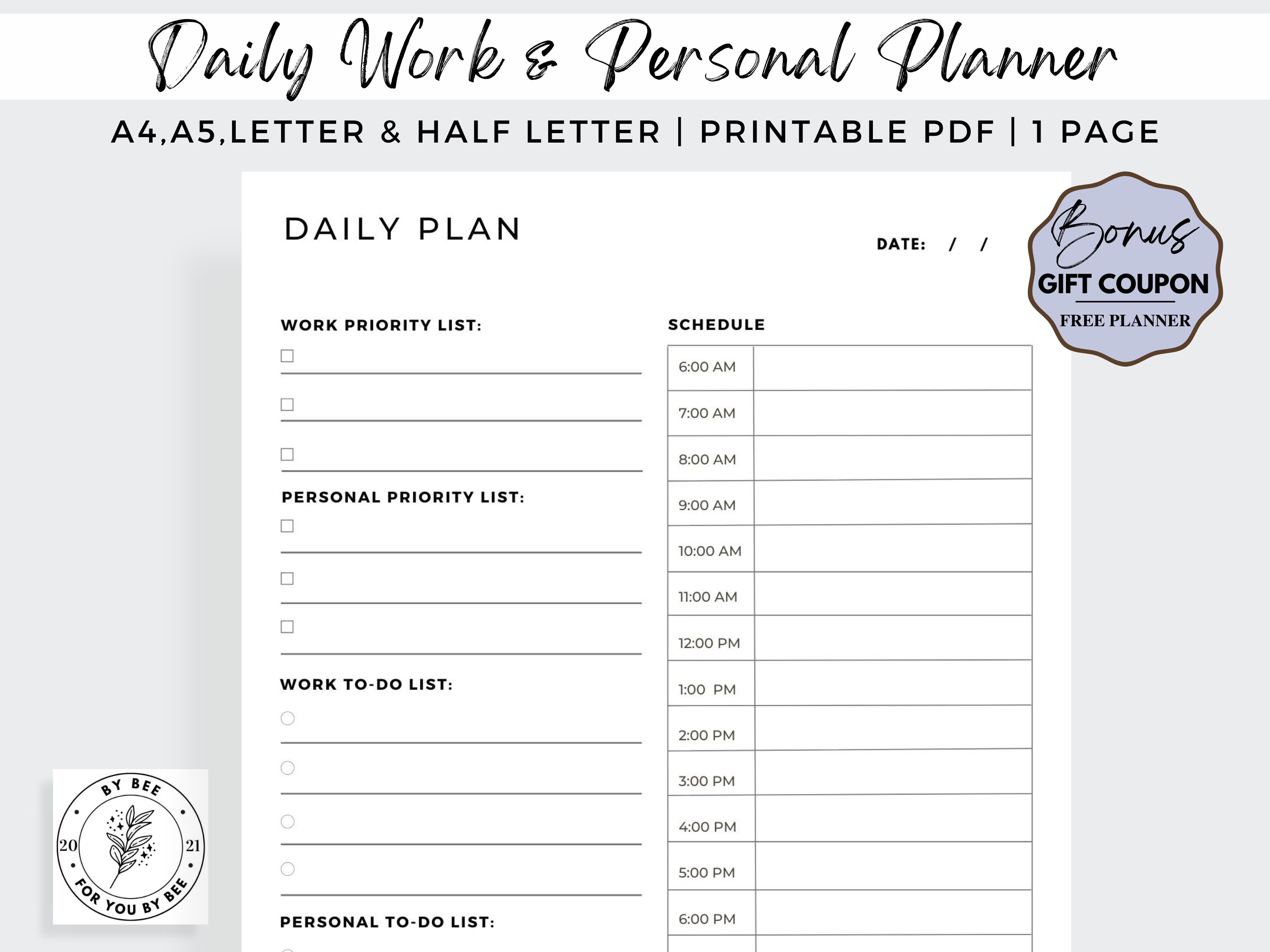 Detail Daily Activity Planner Template Nomer 53