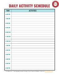 Detail Daily Activity Planner Template Nomer 56