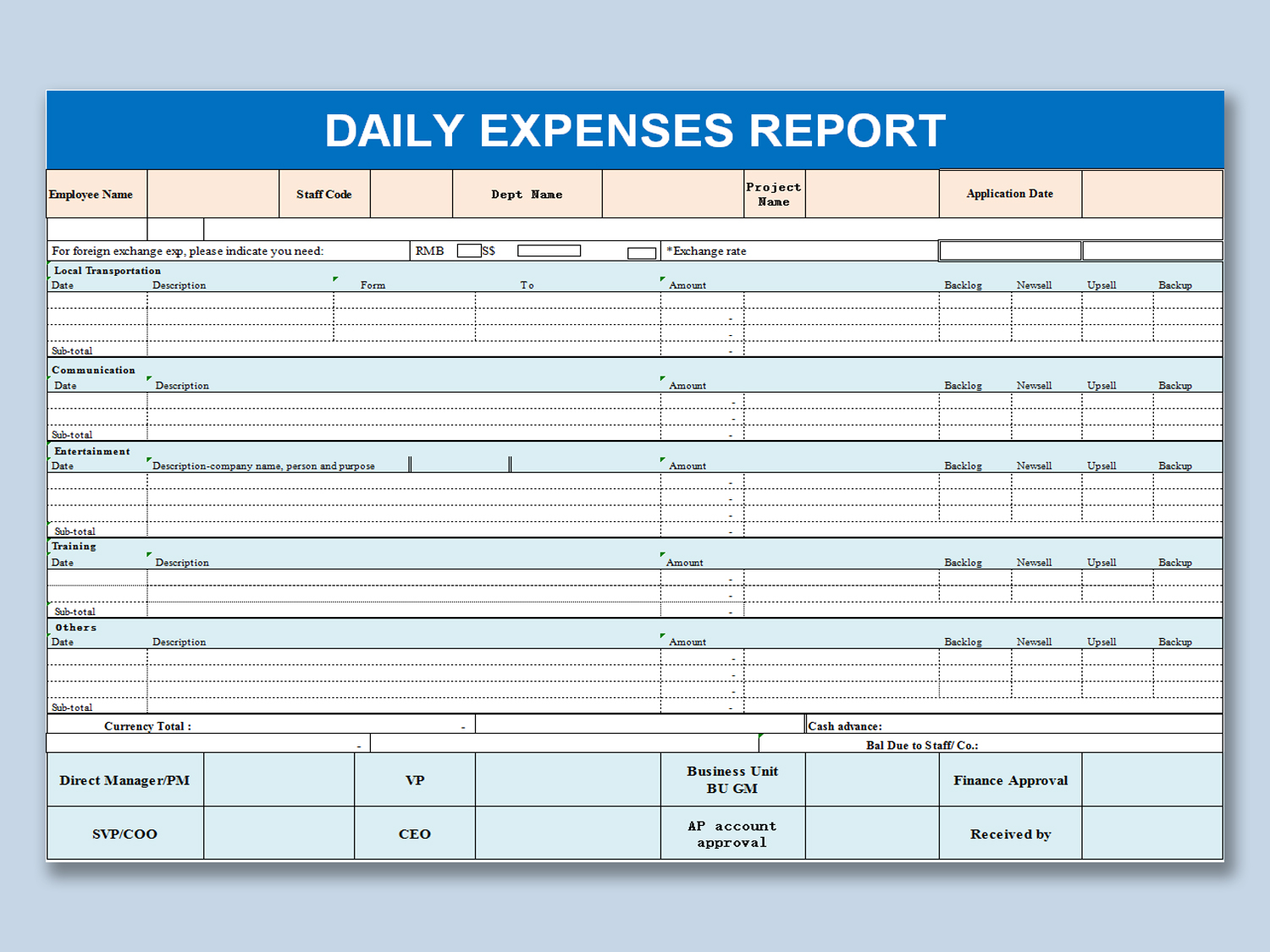 Detail Daily Expenses Excel Template Free Download Nomer 3