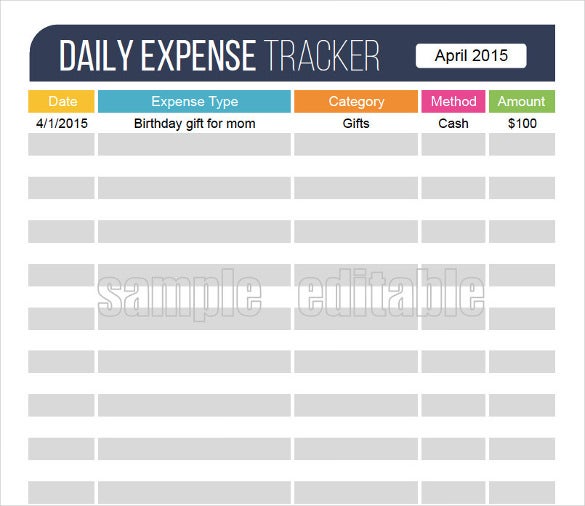 Detail Daily Expenses Excel Template Free Download Nomer 23