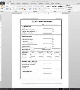 Daily Flash Report Template Excel - KibrisPDR