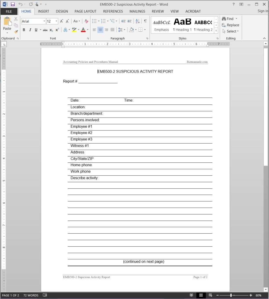 Detail Daily Flash Report Template Excel Nomer 46