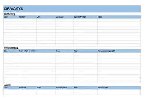 Detail Daily Itinerary Template Excel Nomer 24