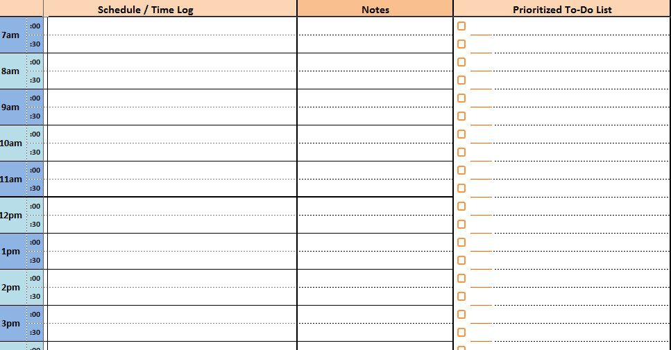 Detail Daily Itinerary Template Excel Nomer 28