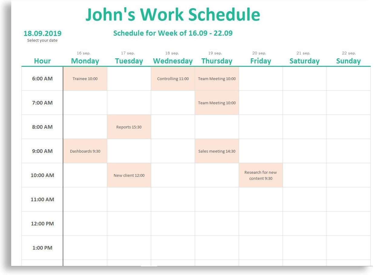 Detail Daily Itinerary Template Excel Nomer 4