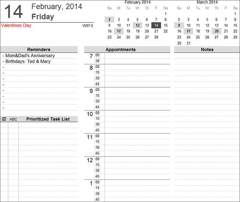 Detail Daily Itinerary Template Excel Nomer 30