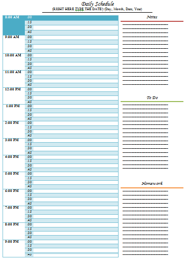 Detail Daily Itinerary Template Excel Nomer 35