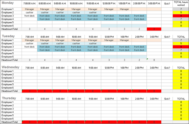 Detail Daily Itinerary Template Excel Nomer 44