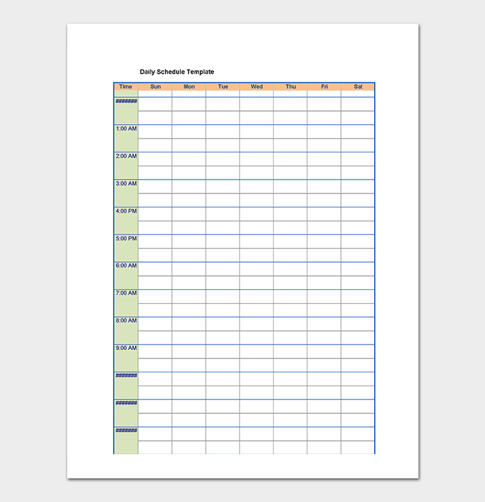 Detail Daily Itinerary Template Excel Nomer 51