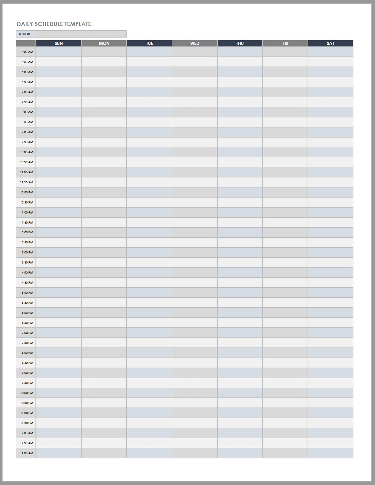 Detail Daily Itinerary Template Excel Nomer 7