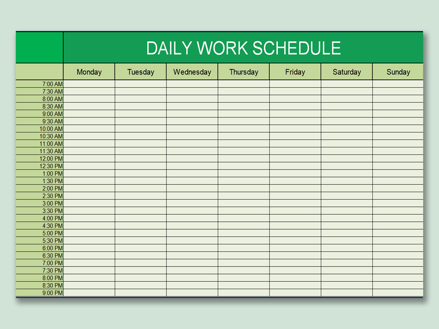 Detail Daily Itinerary Template Excel Nomer 8