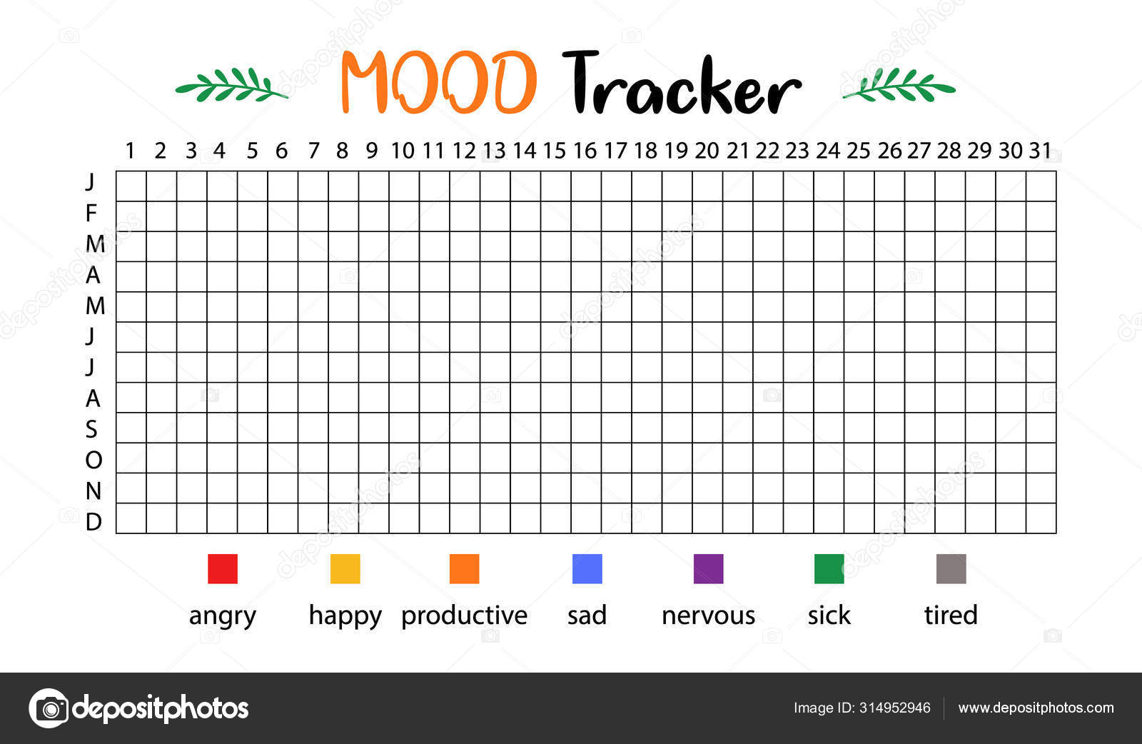 Detail Daily Mood Chart Template Nomer 48