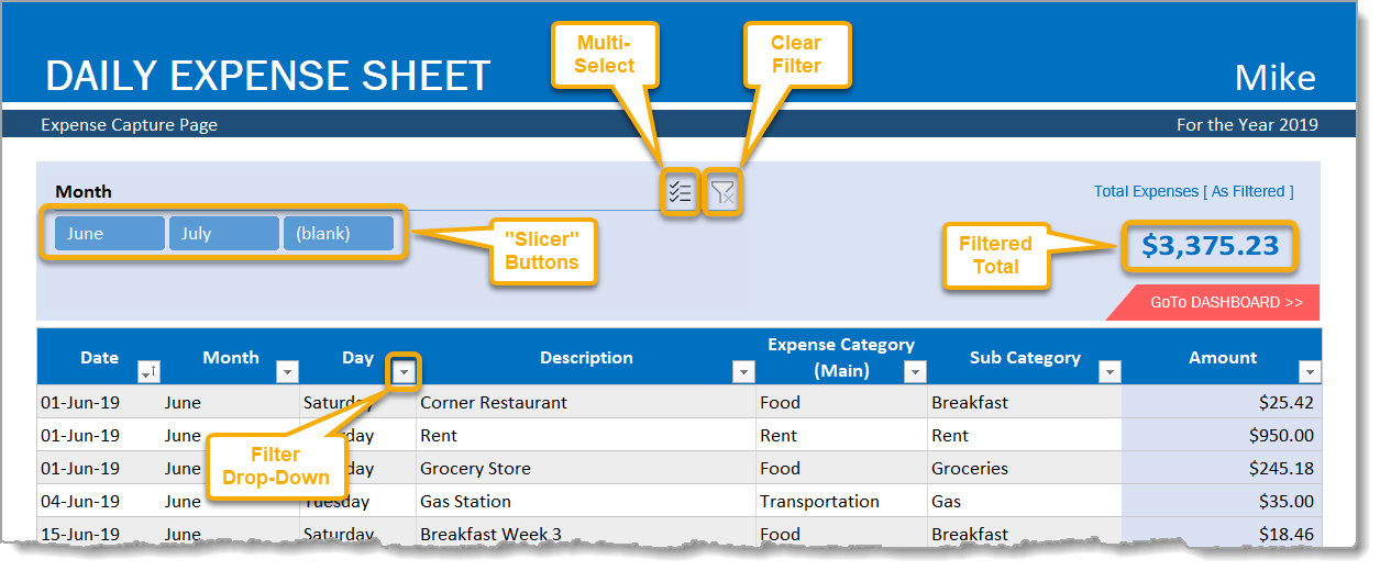 Detail Daily Personal Budget Excel Template Nomer 11