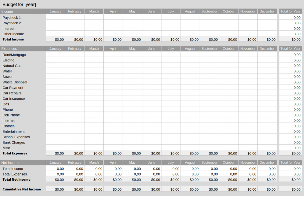 Detail Daily Personal Budget Excel Template Nomer 30