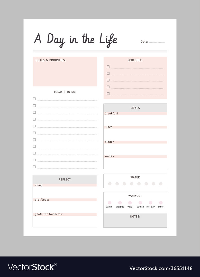 Detail Daily Planner Template Nomer 17