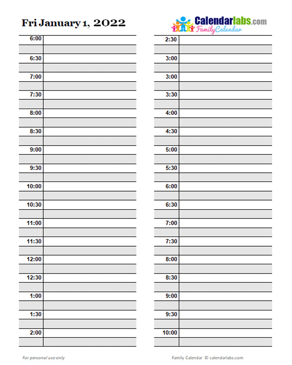 Detail Daily Planner Template Nomer 43