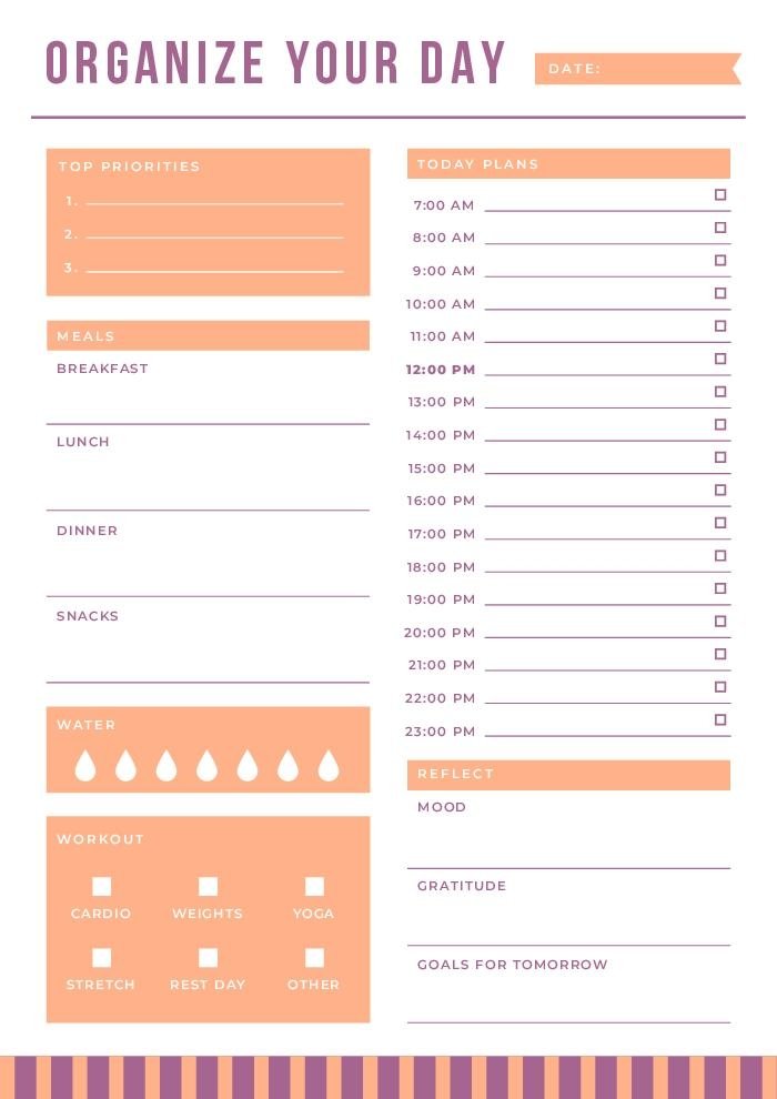 Detail Daily Planner Template Nomer 8