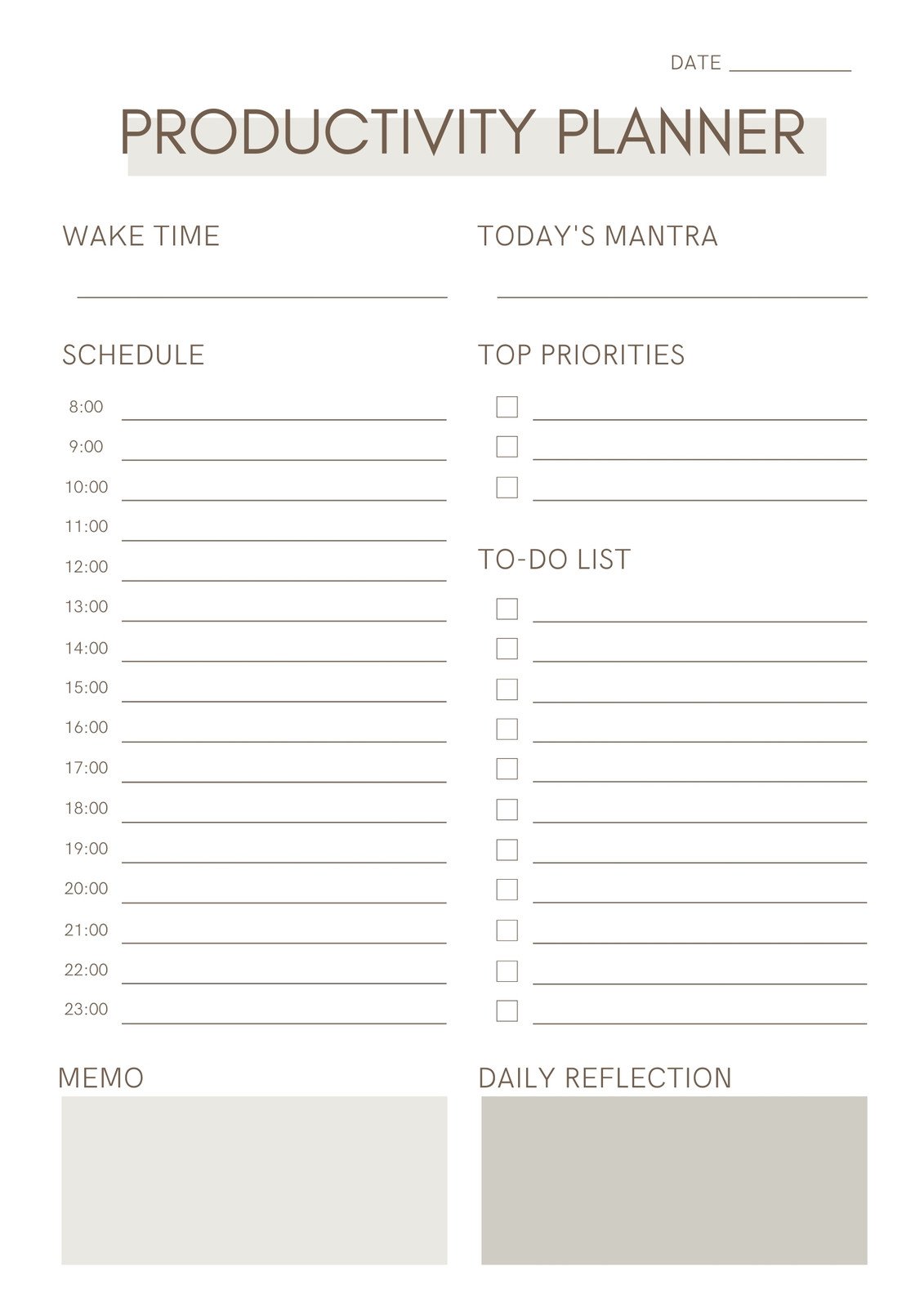 Detail Daily Planner Template Nomer 9