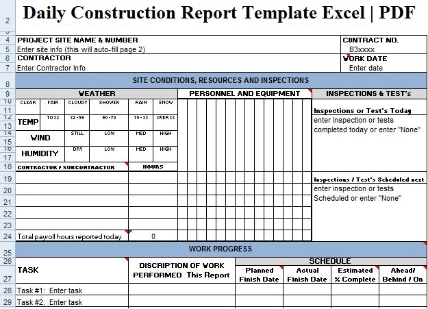 Detail Daily Report Template Excel Nomer 3