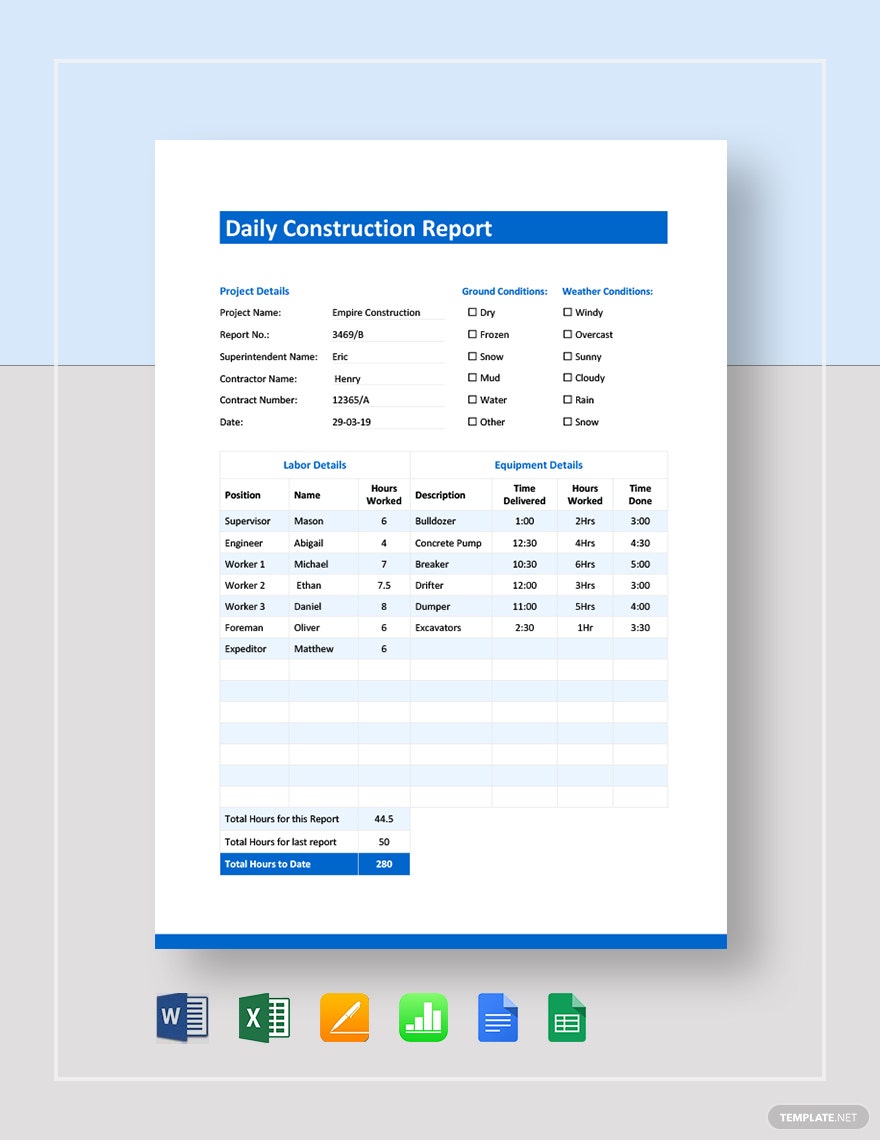 Detail Daily Report Template Excel Nomer 36