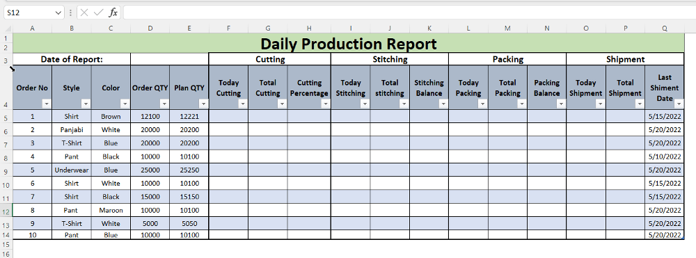 Detail Daily Report Template Excel Nomer 48