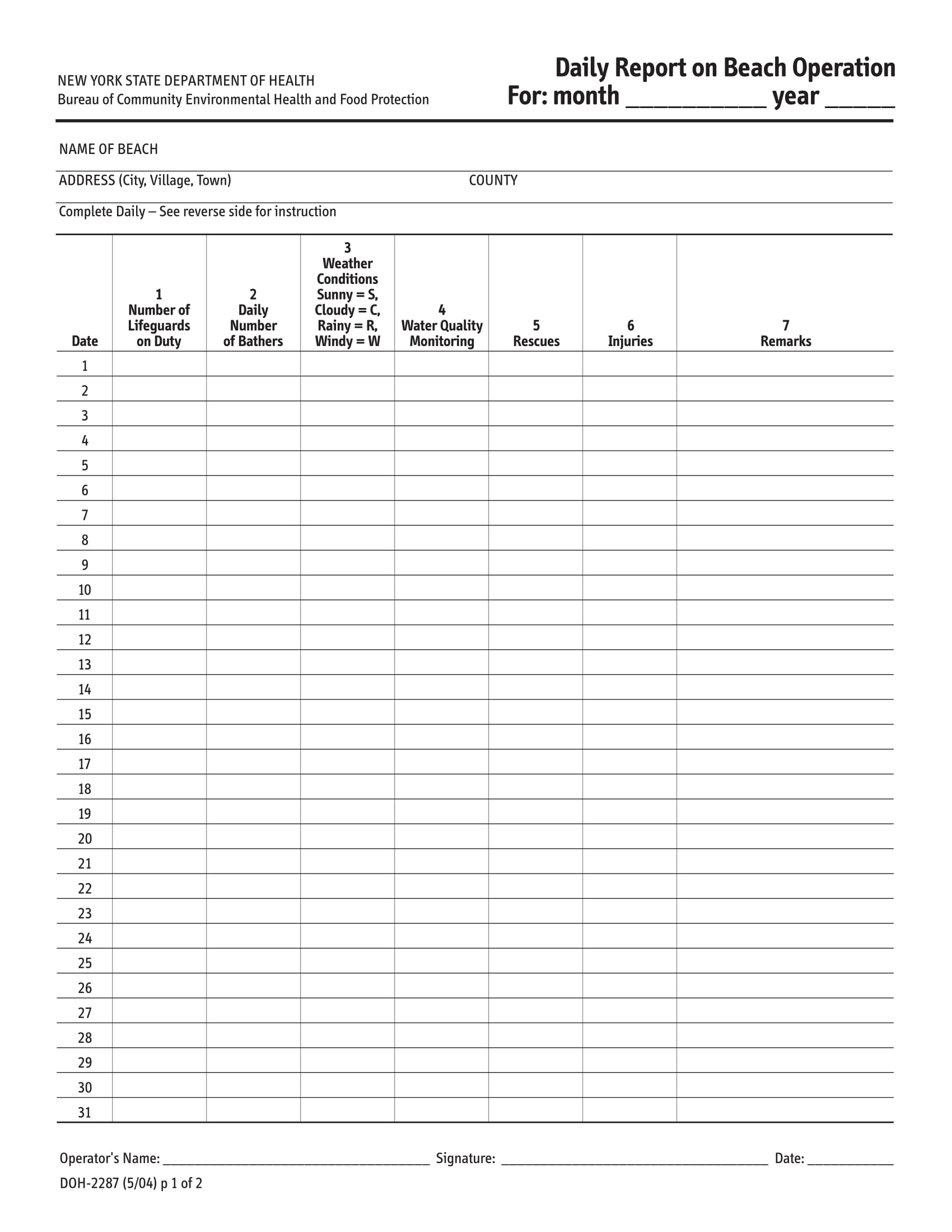 Detail Daily Report Template Word Nomer 12