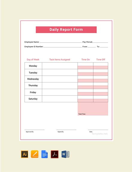 Detail Daily Report Template Word Nomer 17