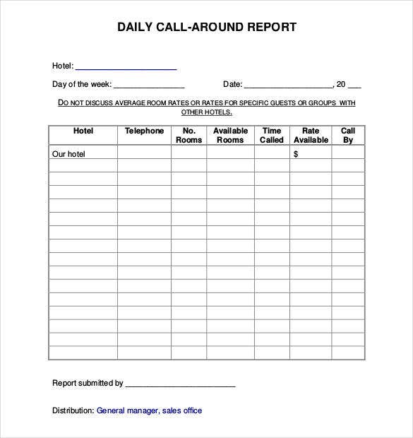 Detail Daily Report Template Word Nomer 28