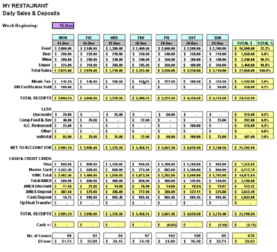 Detail Daily Revenue Report Excel Template Nomer 30