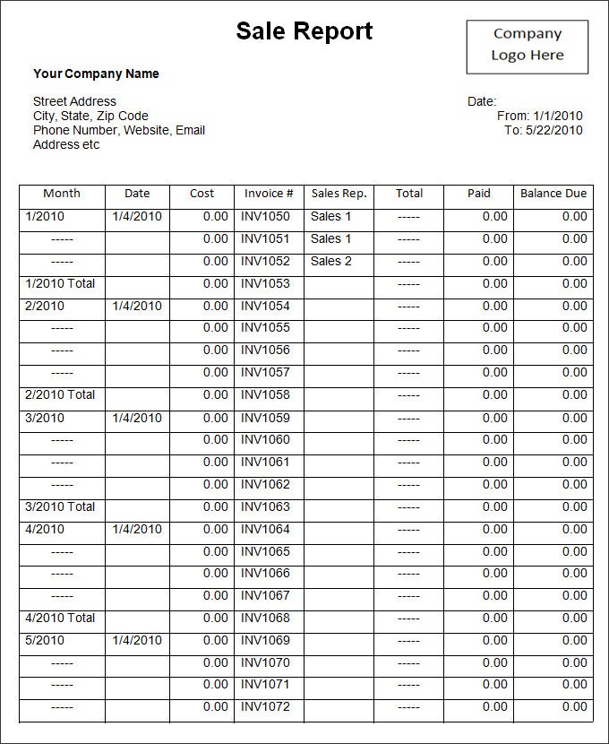 Detail Daily Revenue Report Excel Template Nomer 49