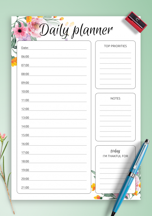 Detail Daily Schedule Template Nomer 13