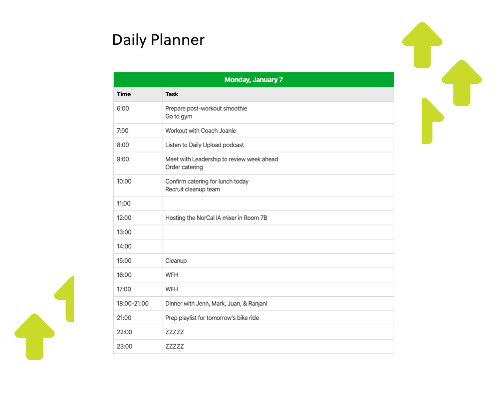 Detail Daily Schedule Template Nomer 29