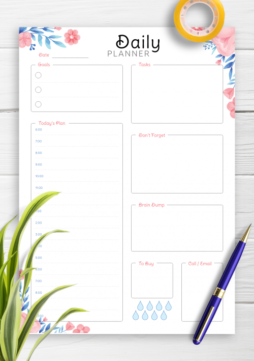 Detail Daily Schedule Template Nomer 35