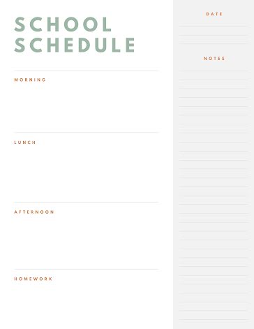 Detail Daily Schedule Template Nomer 46