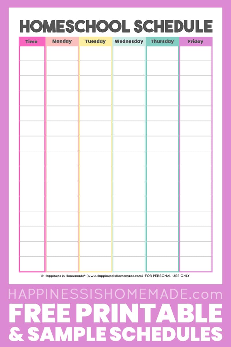 Detail Daily Schedule Template Printable Nomer 39