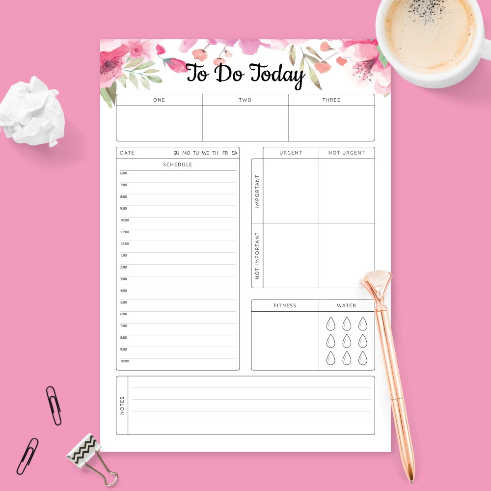 Detail Daily Schedule Template Printable Nomer 52