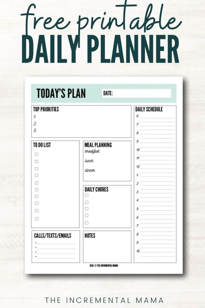 Detail Daily Schedule Template Printable Nomer 54