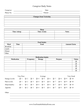 Detail Daily Task Caregiver Daily Checklist Template Nomer 14