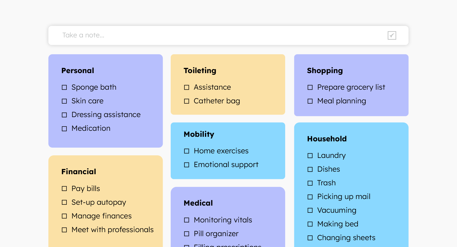 Detail Daily Task Caregiver Daily Checklist Template Nomer 23