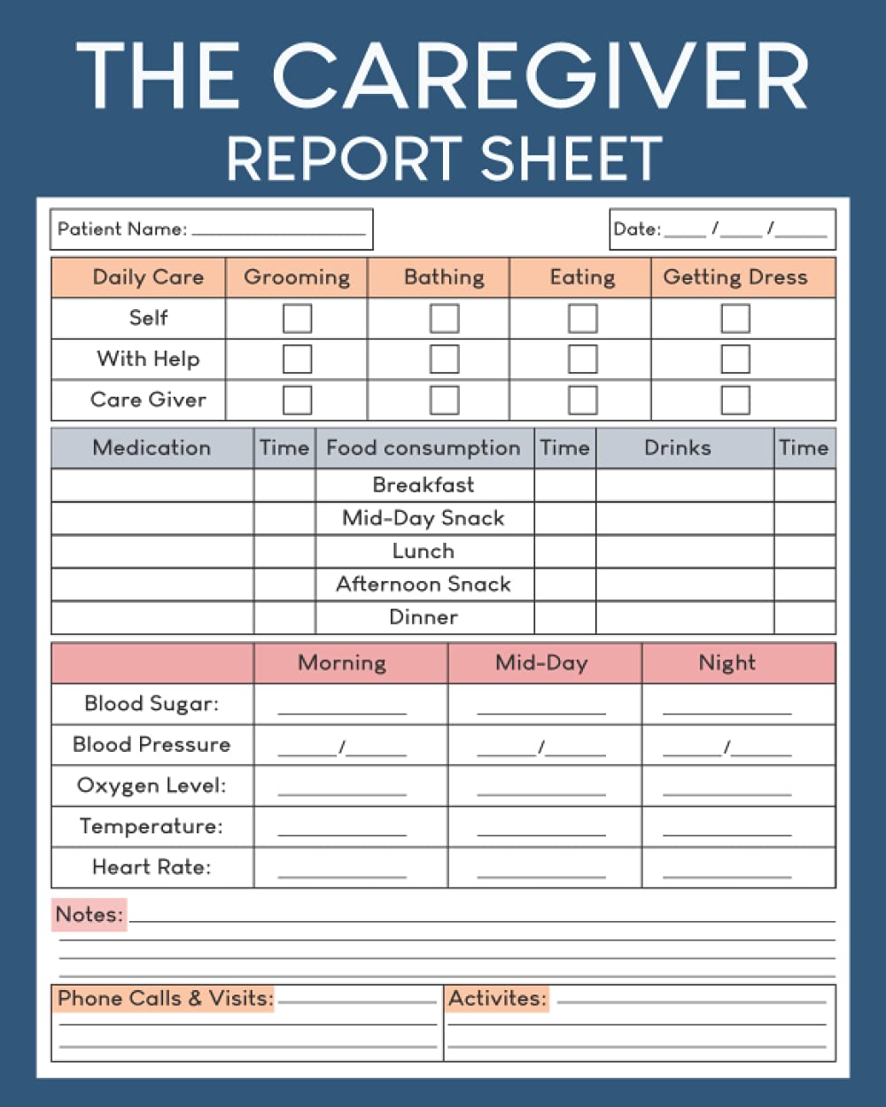 Detail Daily Task Caregiver Daily Checklist Template Nomer 34