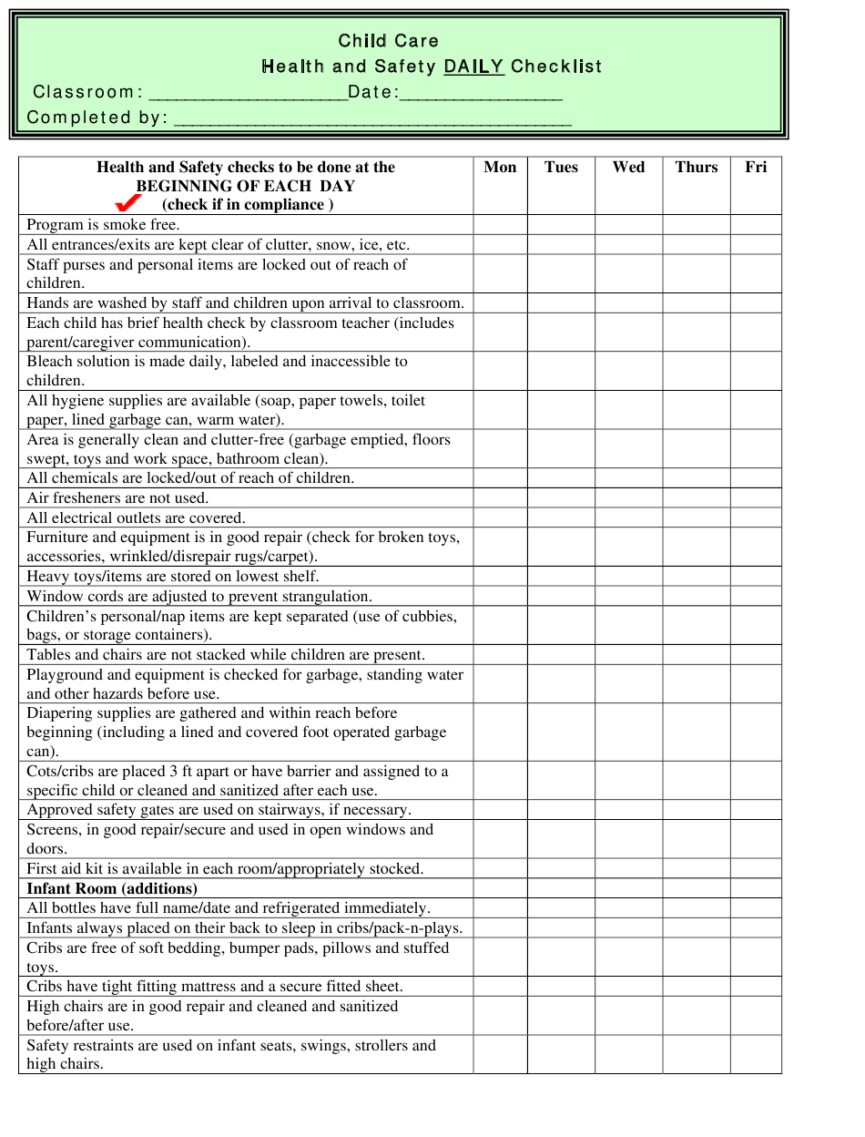 Detail Daily Task Caregiver Daily Checklist Template Nomer 40