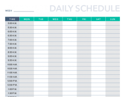 Detail Daily Time Schedule Template Excel Download Nomer 2