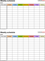 Detail Daily Time Schedule Template Excel Download Nomer 14