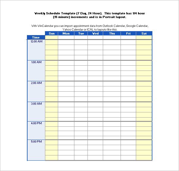 Detail Daily Time Schedule Template Excel Download Nomer 15