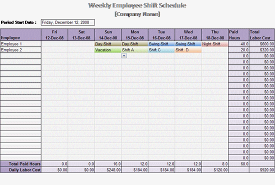 Detail Daily Time Schedule Template Excel Download Nomer 18