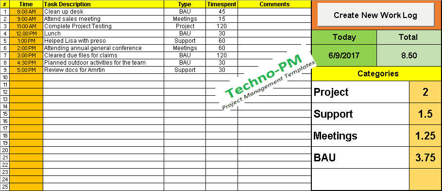 Detail Daily Time Schedule Template Excel Download Nomer 19